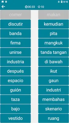 Indonesian - Spanish android App screenshot 1